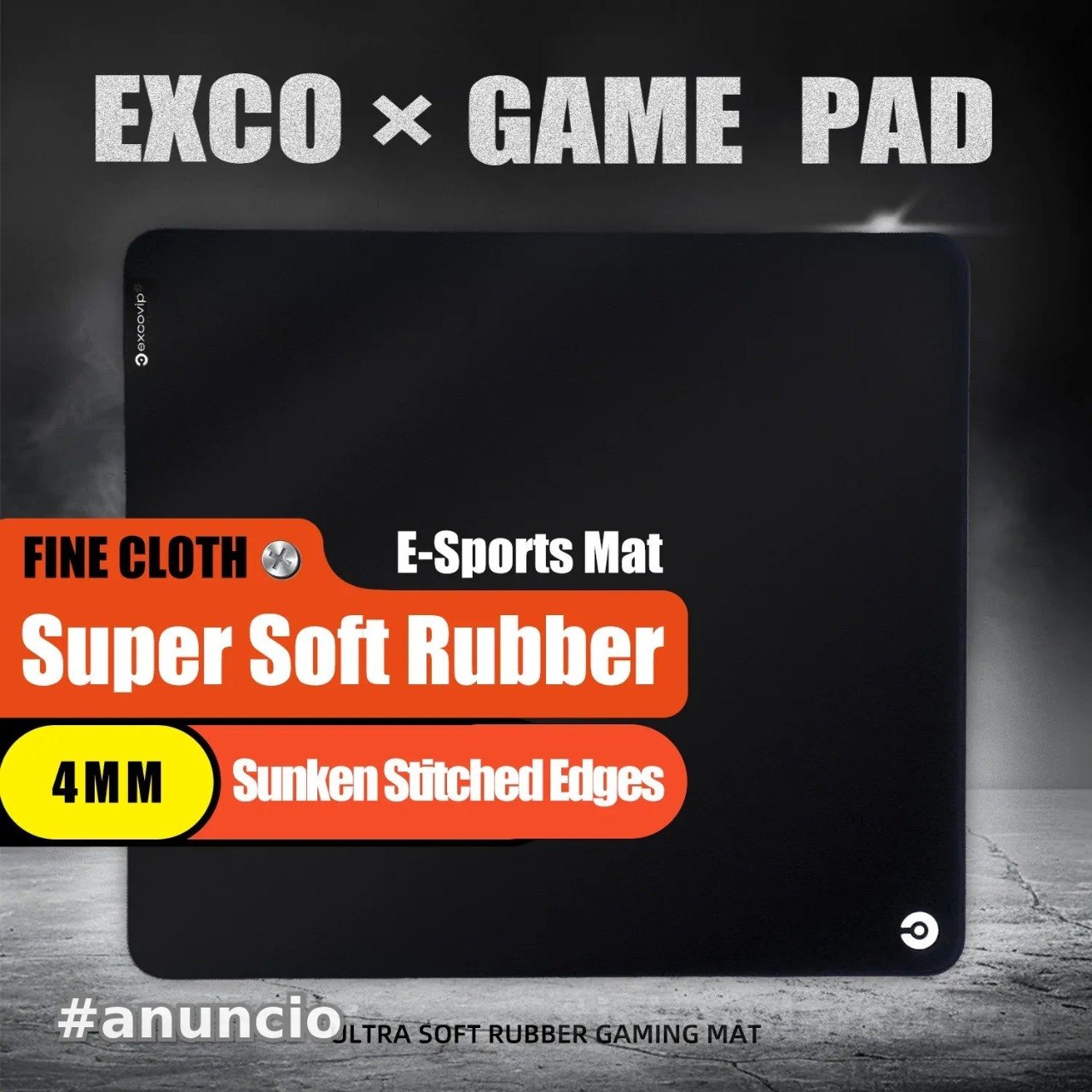 Mousepad 45x40 Exco Sports Gaming, Super Soft, base de BORRACHA, 450x400x4mm