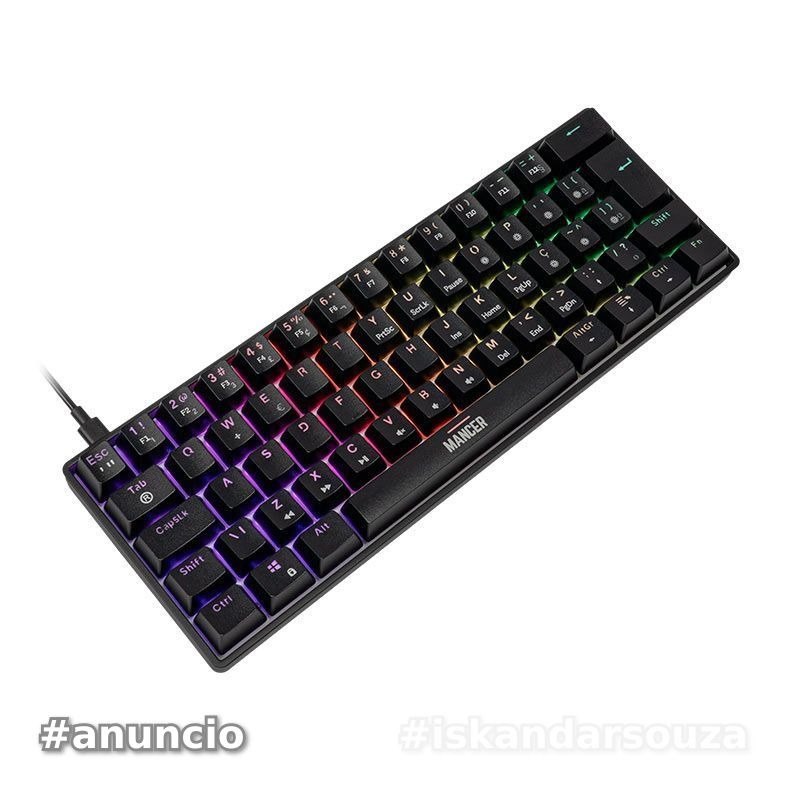 Teclado Magnetico Mancer Onyx, RGB, Preto, MCR-ONYP-BL01