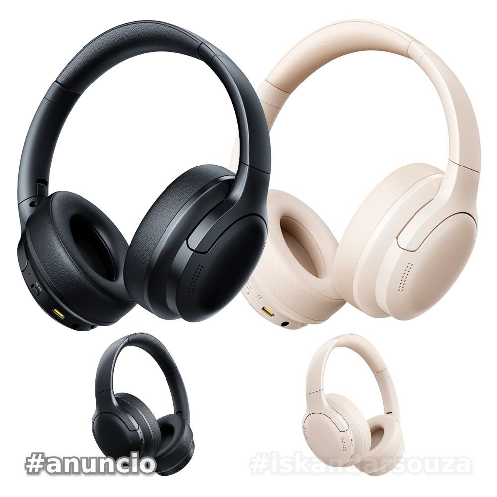 Headphone Baseus Bass BH1 Lite Sem Fio Bluetooth 6.0 Som Potente Leve Dobrável Confortável