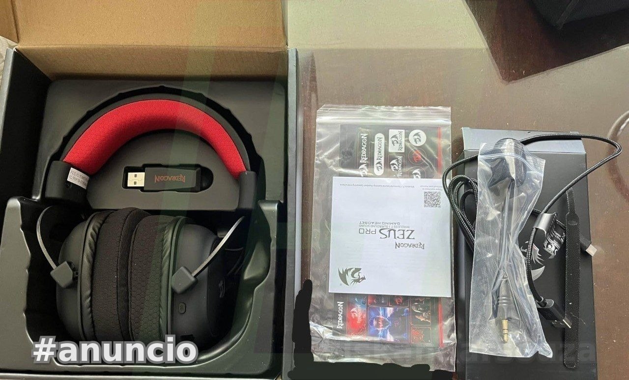 Headset Gamer Redragon Zeus Pro Preto Sem Fio 7.1 H510-PRO