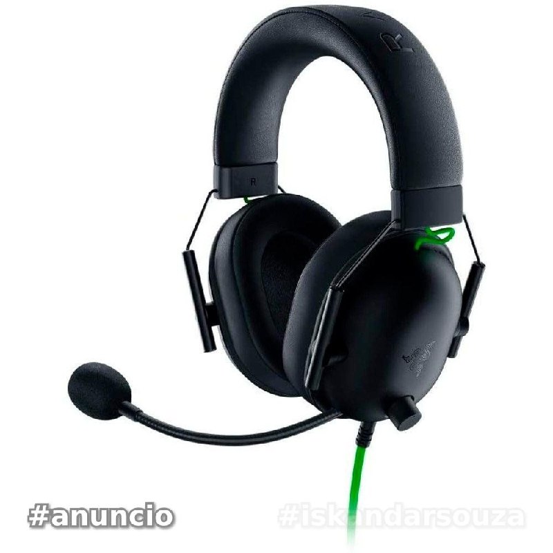Headset Gamer Razer BlackShark V2 X, Drivers 50mm, Surround 7.1, 3.5 mm, Preto