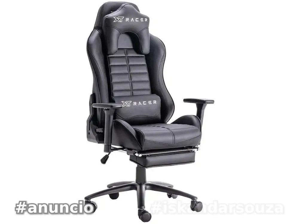 Cadeira Gamer XT Racer Reclinável Giratória Preta Platinum W Series