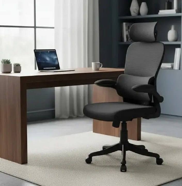 Cadeira de Escritório Ergonômica Suporte Lombar Independente Ajustável Tela Respirável Encosto de Cabeça Regulável Altura Ajustável Resistente Premium
