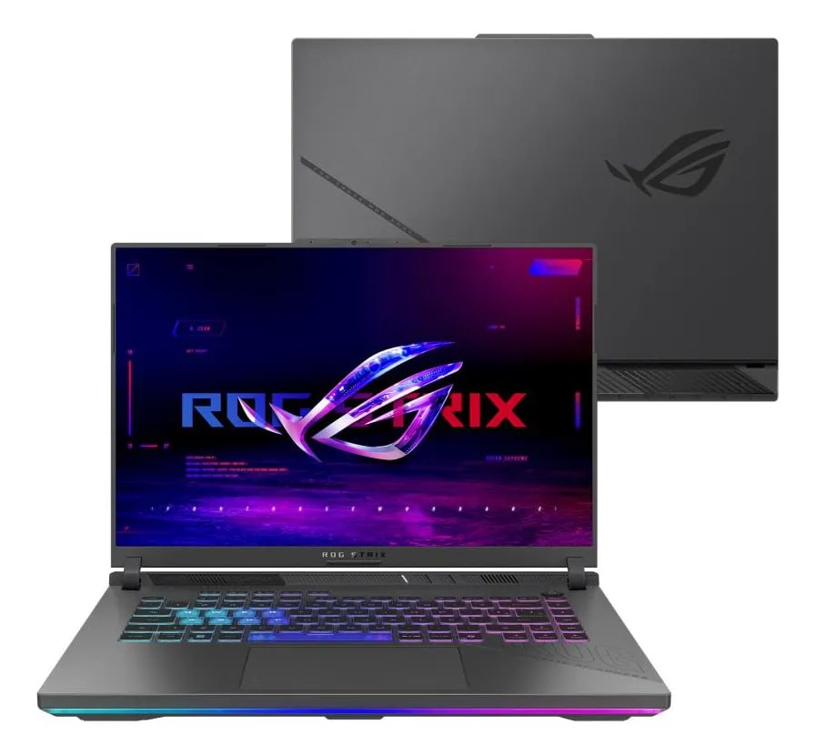 Notebook Gamer ROG Strix G16 G614PM RTX 5060 Ryzen 9 8940HX 16GB RAM 512 GB SSD W11 Tela 16 FHD 165Hz Gray - RV108W