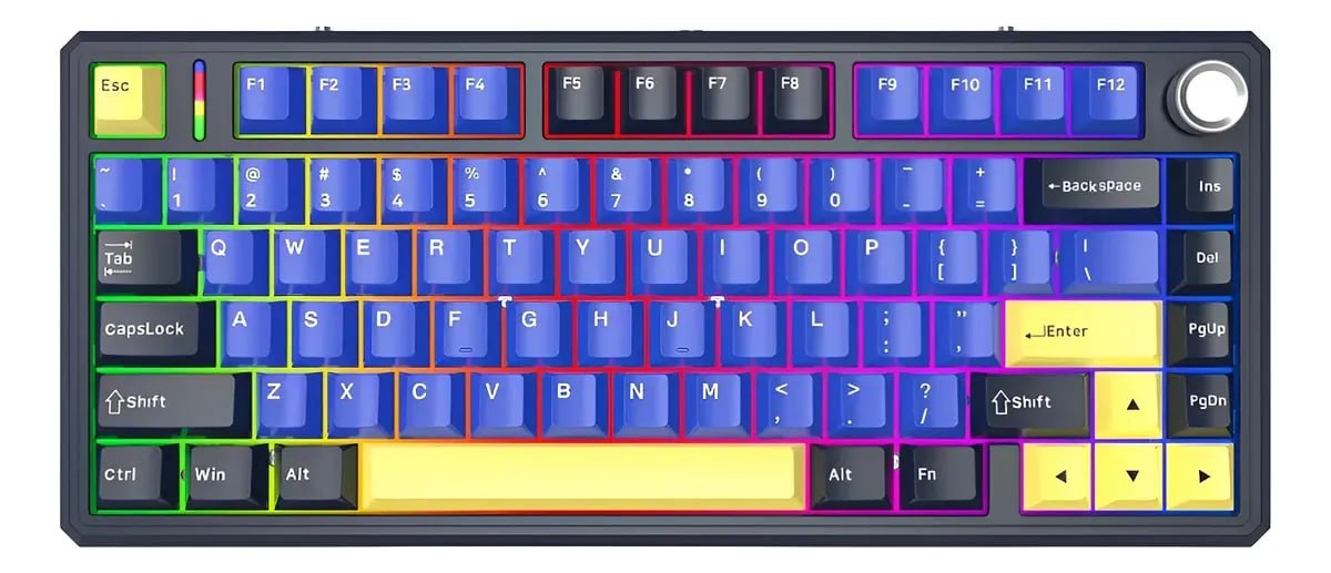 Teclado Mecanico Gamer Sem Fio Fire Phoenix Bk-f75 Pro