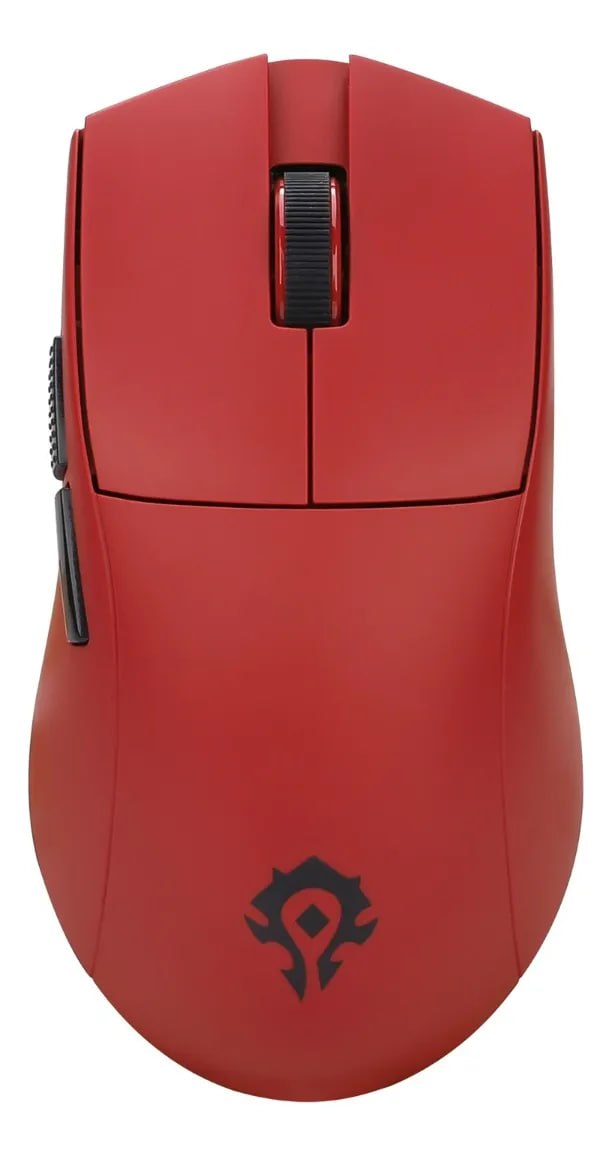 Mouse Gamer World of Warcraft Horda PAW3395 Vermelho Sem Fio