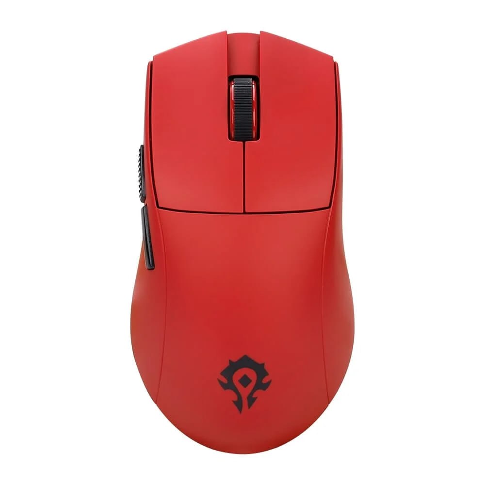 Mouse Gamer World of Warcraft Horda PAW3395 Vermelho Sem Fio