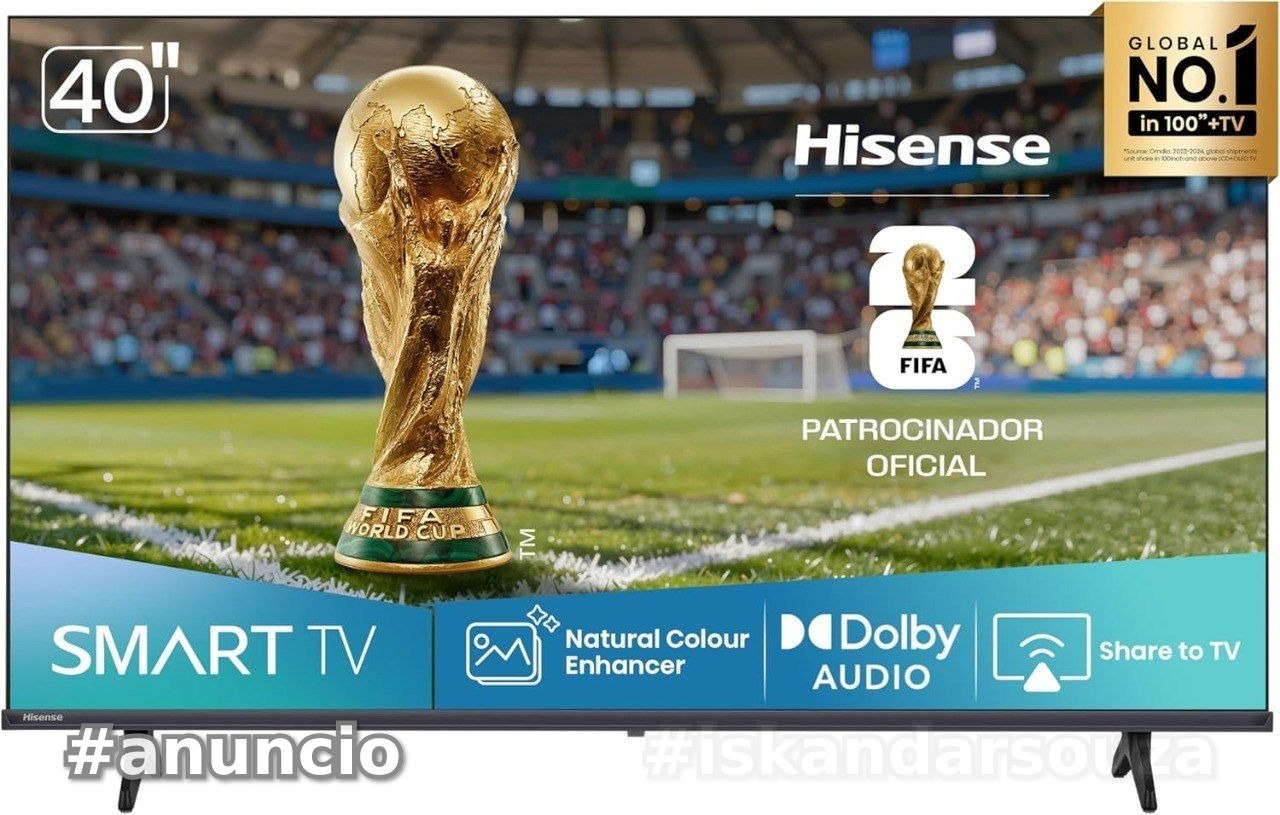 Hisense Smart TV FHD 40 Polegadas 40A4NV com HDR10, DTS Virtual X, Compatibilidade Alexa e Google Home