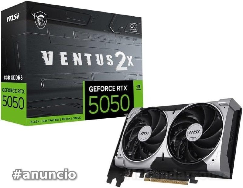 PLACA DE VÍDEO RTX 5050 GPU NV RTX5050 8GB GDDR6 128BITS VENTUS 2X OC MSI 912-V538-010