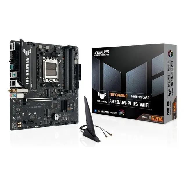 Placa-mãe Asus Tuf Gaming A620am-plus Wifi Am5 Ddr5 M-atx Preto