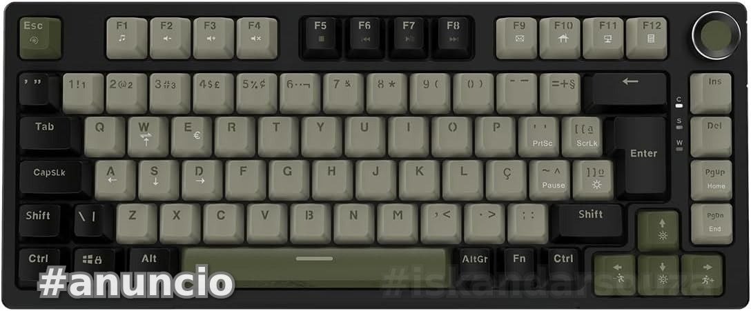 TECLADO MECANICO 75 PCYES ARKEUM - CAMMO EDITION - SWITCH RED - AKCM75RBR