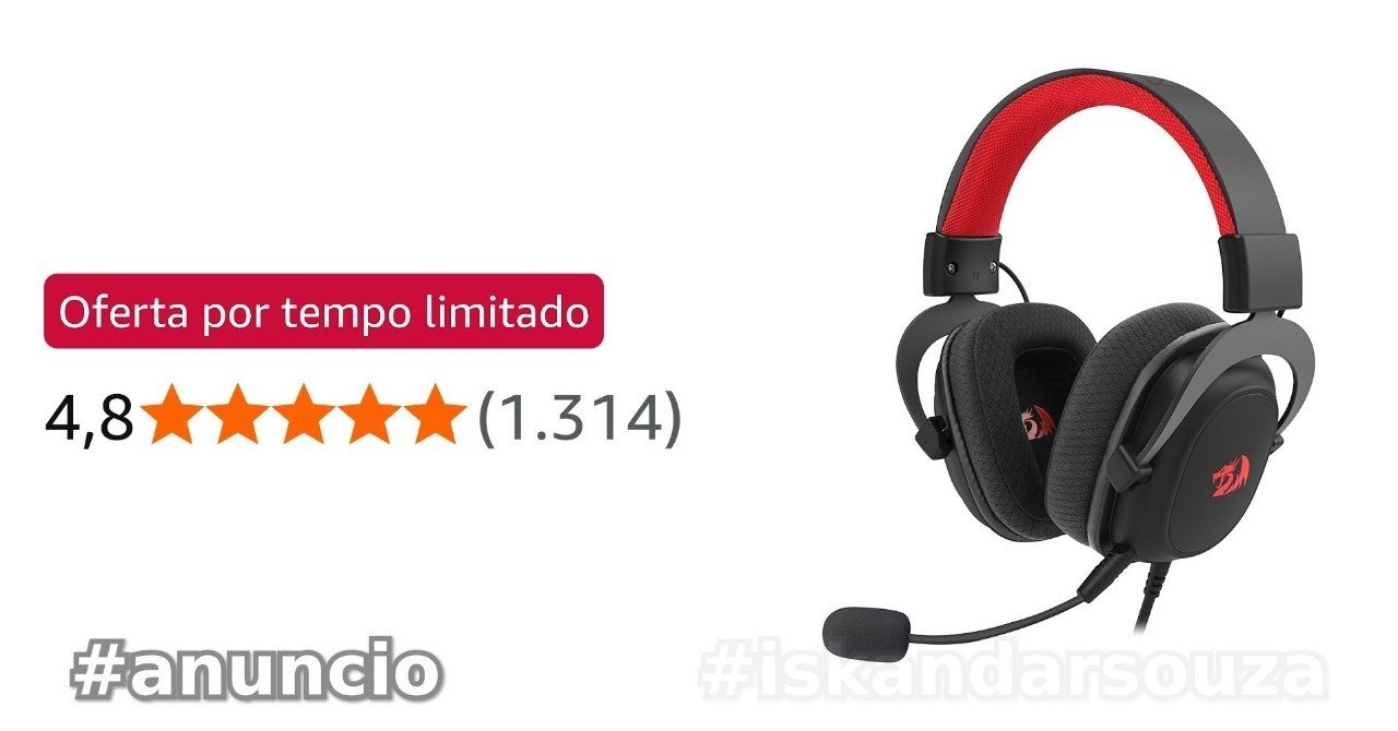 Headset Gamer Redragon Zeus Lite Preto P3 H510-LT