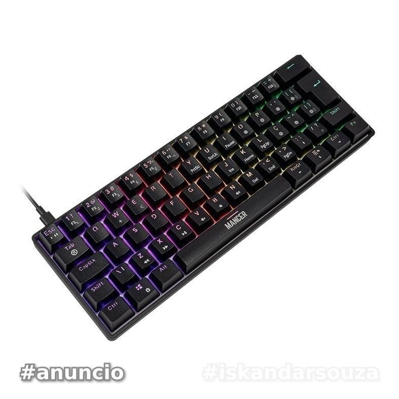 Teclado Magnetico Mancer Onyx, RGB, Preto, MCR-ONYP-BL01