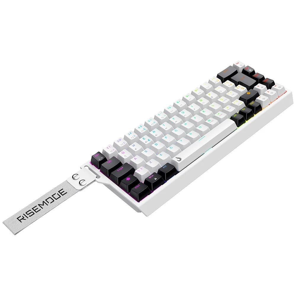 Teclado Magnético Gamer Rise Mode GM1 Pro, ARGB, Magnético OTK PRO, USB 3.0, Branco - RM-TCM-GM1M-PRO-W