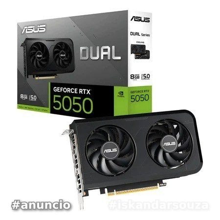 PLACA DE VÍDEO ASUS RTX 5050 DUAL 8GB GDDR6 128 BITS 2X OC