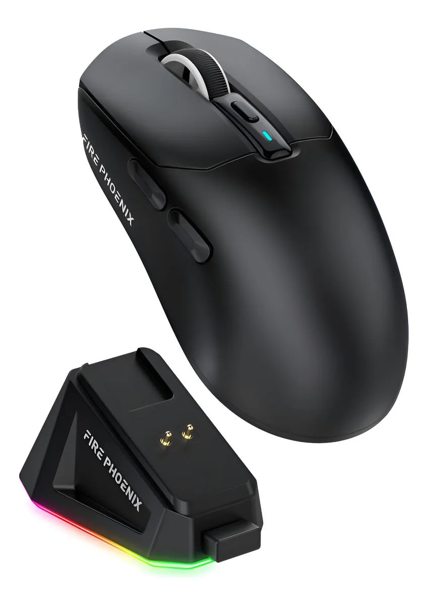 Mouse Gamer Sem Fio Fire Phoenix 24000dpi Paw3311