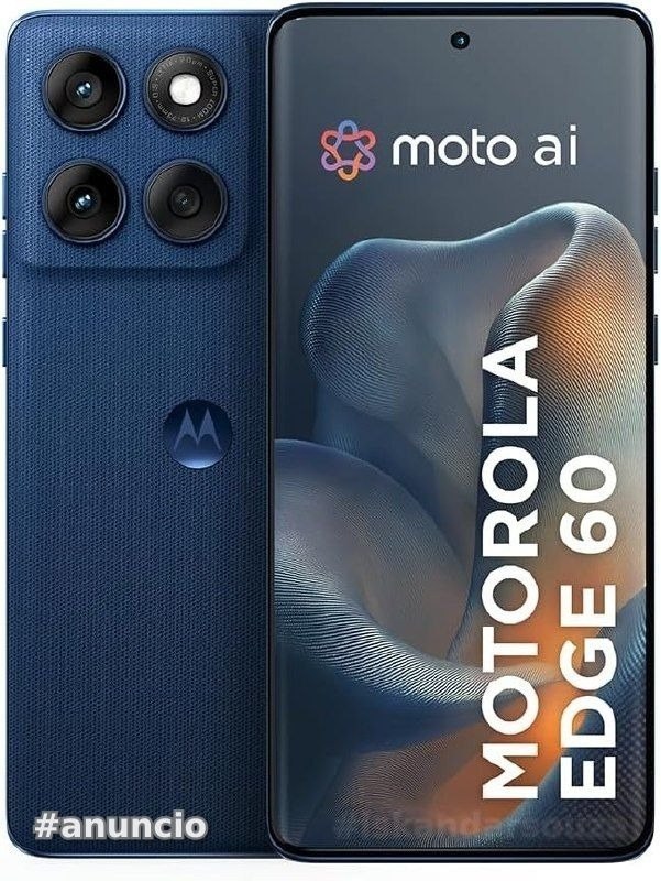 Smartphone Motorola Edge 60 5G - 512GB 24GB 12GB RAM12GB Ram Boost Tela Quad-Curve moto AI 50MP Sony Camera ultrarresistencia militar IP68  IP69 - Azul Marinho