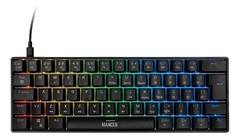 Teclado Magnético Mancer Onyx, RGB, Preto, Mcr-onyp-bl01