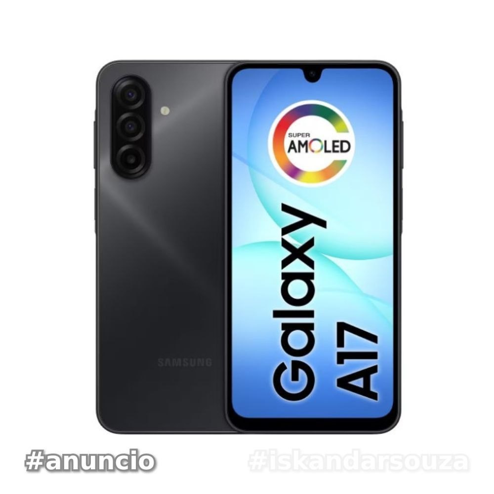 Celular Galaxy A17 4G Tela 6.7 128GB Super AMOLED Câmera Tripla 50MP Samsung