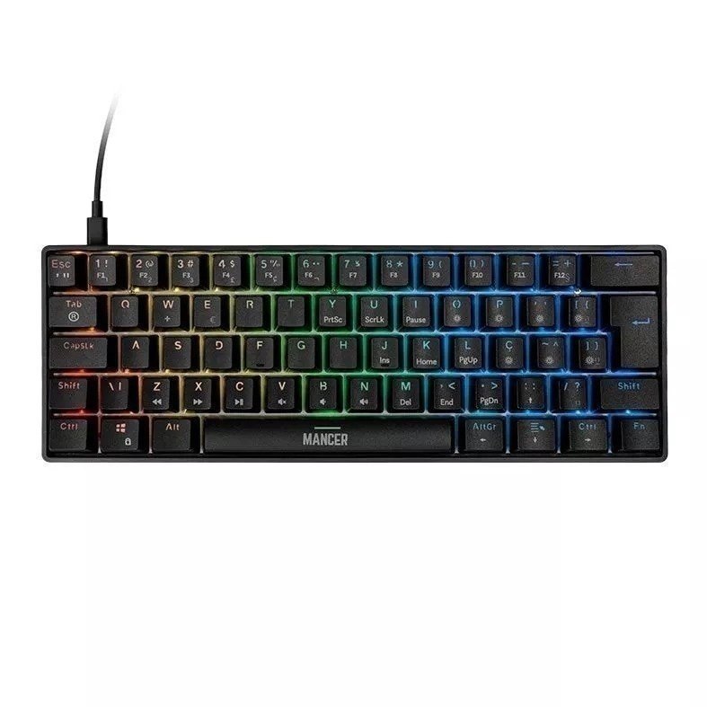 Teclado Magnético Mancer Onyx, Rgb, Preto, Mcr-onyp-bl01
