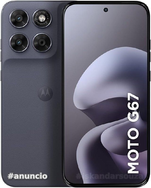 Smartphone Motorola Moto G67 5G - 256GB 12GB 4GB RAM  8GB RAM Boost camera 50MP Sony Lytia 600, tela 1.5K extreme Amoled 120hz, ultrarresistente - Chumbo