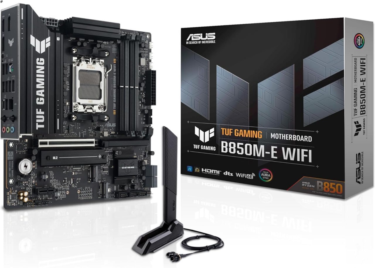 ASUS Placa-mãe TUF B850M-E Gaming Wi-Fi AMD Micro