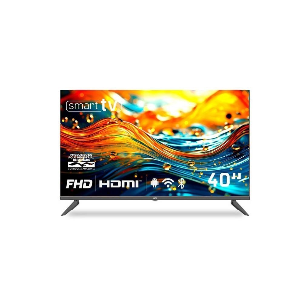 Smart Tv Hq 40 Full HD tela sem bordas Android 12 design Slim