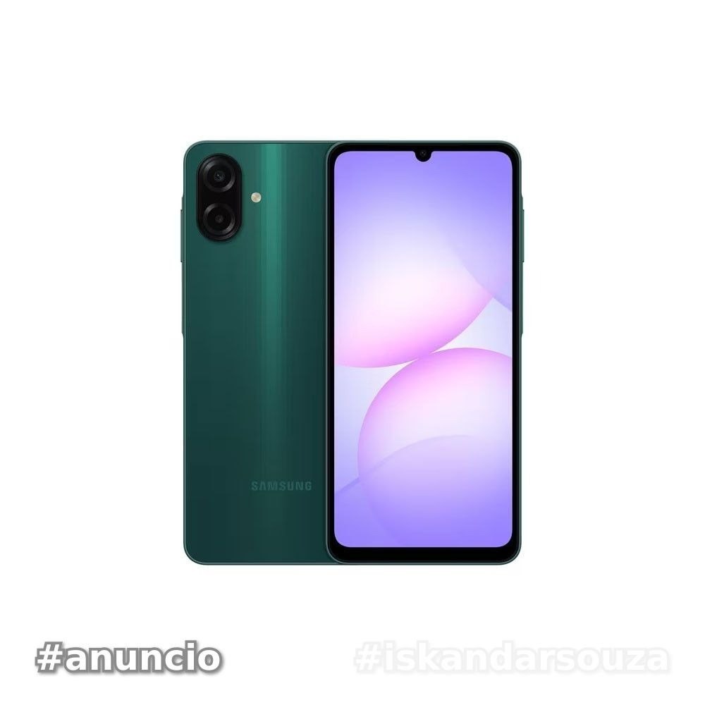 Celular Galaxy A07 Tela 6.7 128GB 4G 90Hz Câmera Dupla 50MP Verde Samsung