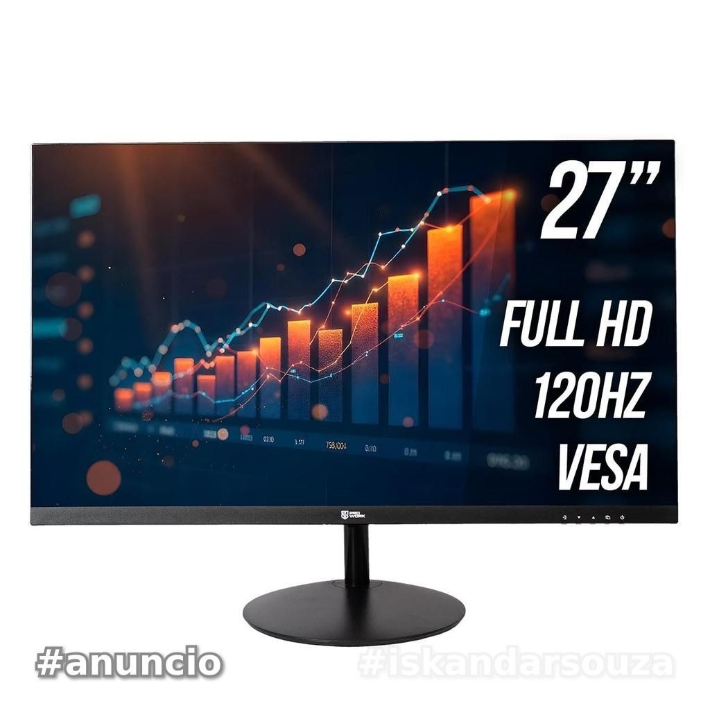 Monitor Safe Gamer ProWork 27 FHD 120Hz HDMI, VGA, Preto - MO027
