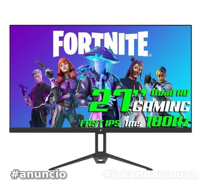 Monitor Gamer SuperFrame Precision, 27 Pol, Flat, Quad HD, Fast IPS, 1ms, 180Hz, 128 sRGB, FreeSync, HDMIDP, Preto