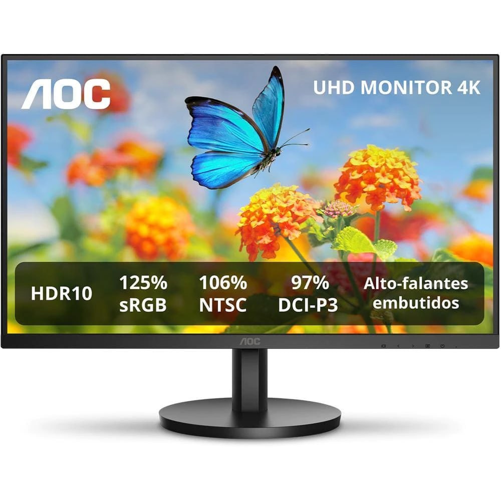 Monitor 27 4K U27B3A57 HDR10 Alto falantes Integrados Bivolt AOC