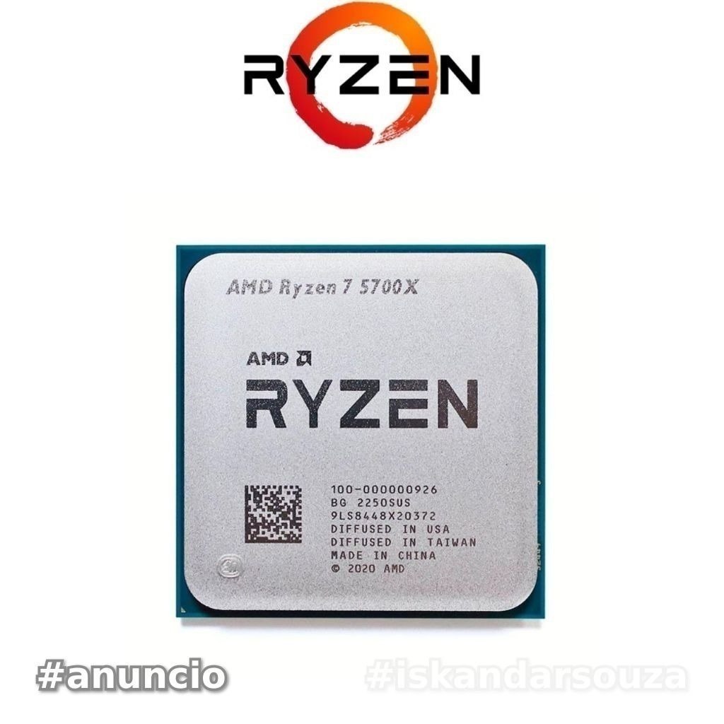 5700x Processador Ryzen 7 3.4ghz 4.6ghz Max - Novo SCaixa