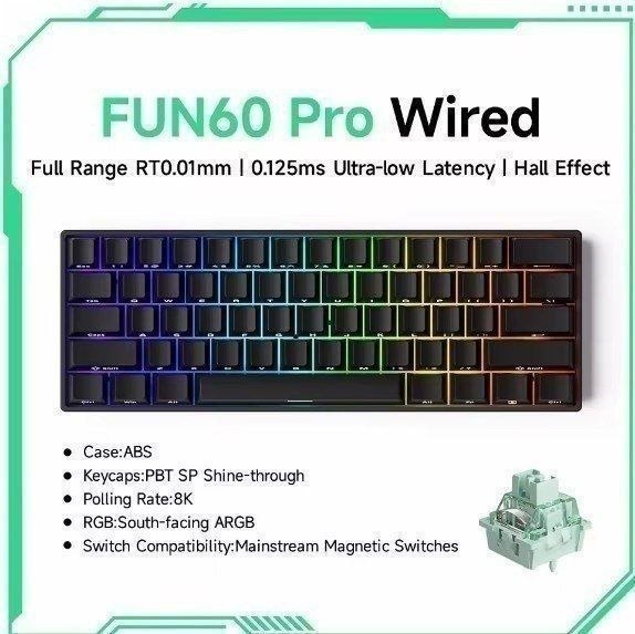 Teclado Magnético Akko MonsGeek FUN60 PRO HE