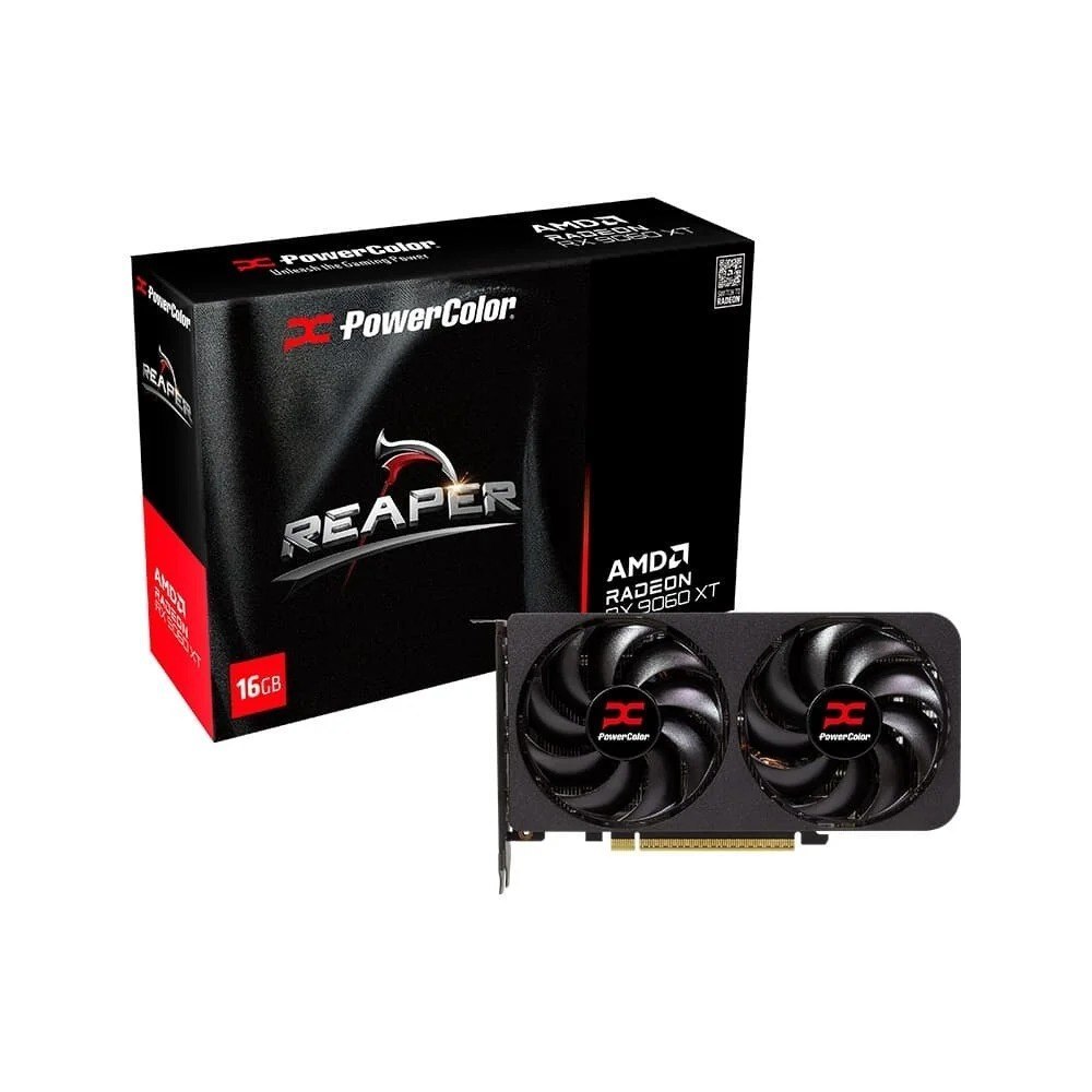 Placa de Vídeo PowerColor RX 9060 XT Reaper AMD Radeon, 16GB, GDDR6, 128bits, OpenGl 4.6, Rdna 4 - RX9060XT 16G-a
