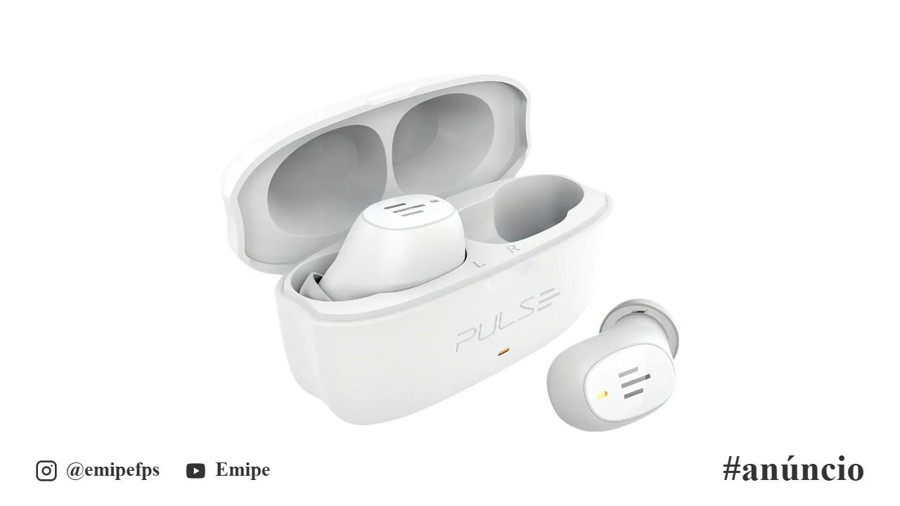 Fone de Ouvido Bluetooth TWS WB300 Branco Pulse Extreme Bass 24h