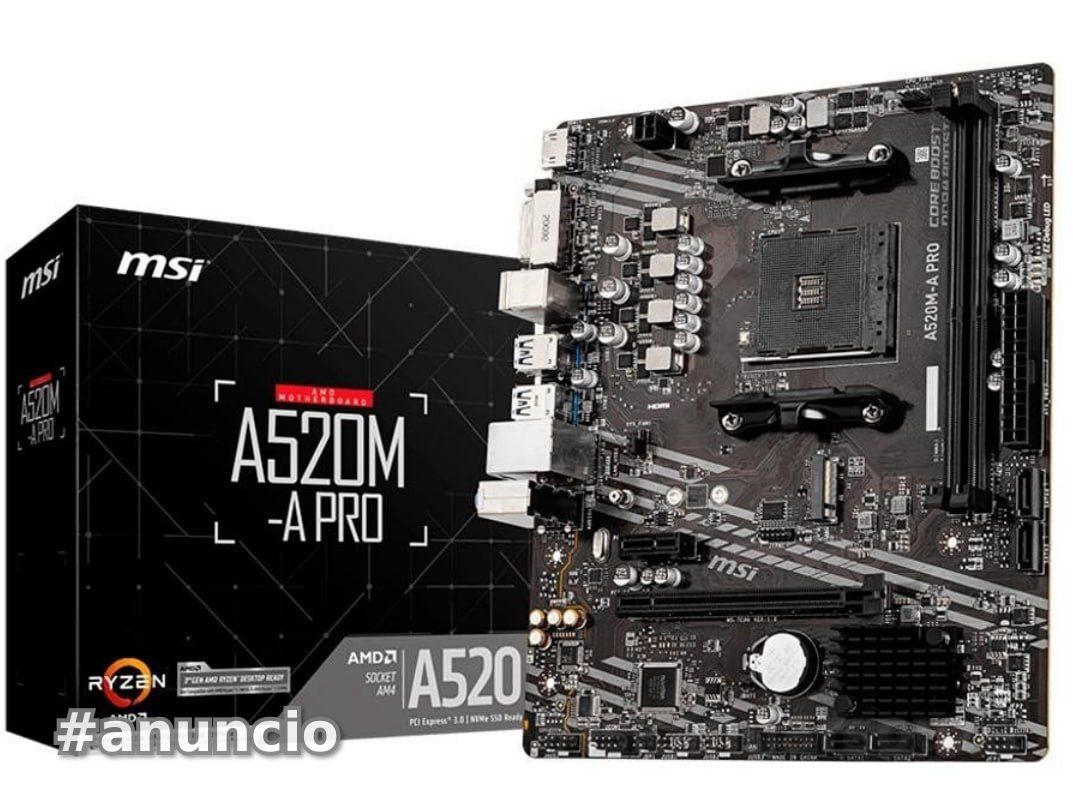 Placa-Mãe MSI A520M-A PRO, AMD AM4, mATX, DDR4, Preto - A520M-A PRO