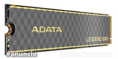 SSD Adata Legend 860, 1TB, M.2 2280, PCIe Gen 4x4, NVMe Leitura 6000MBs, Gravação 5000MBs, Compatível com PS5, Preto - SLEG-860-1000GCS