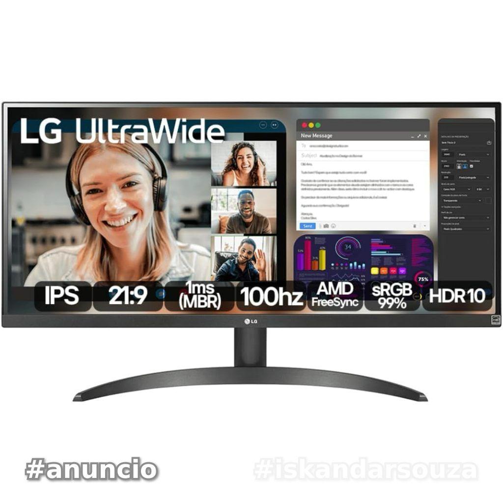 Monitor LG UltraWide Tela IPS 29 100Hz 29WQ500B