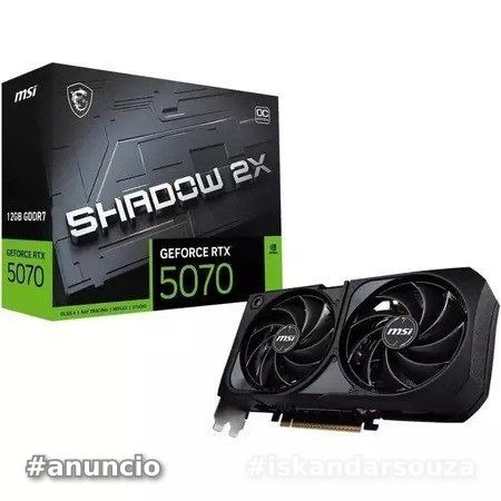Placa de Vídeo MSI RTX 5070 Shadow 2X OC 12GB