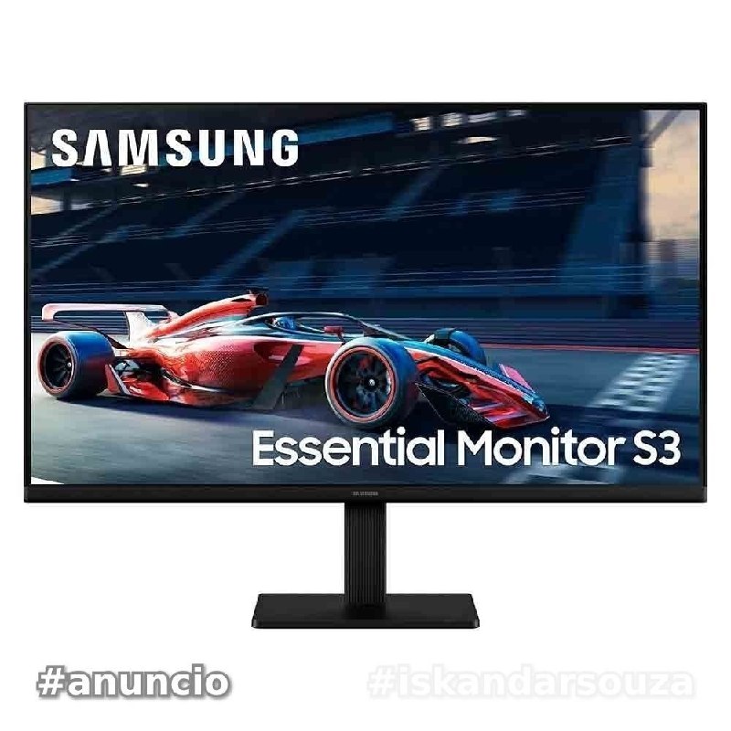 Monitor Gamer Samsung S3 24 FHD, IPS, 100Hz, HDMI e VGA, Preto - LS24D300GALMZD