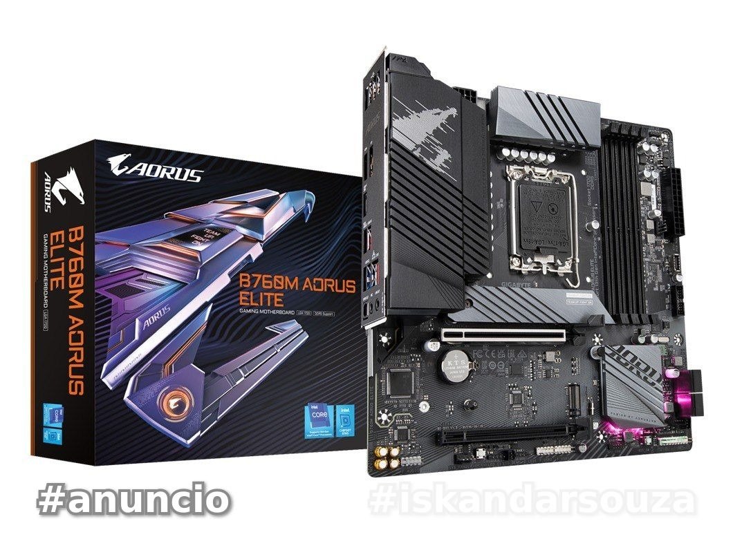 Placa mãe Gigabyte B760M Aorus Elite DDR5 LGA 1700 LGA1700