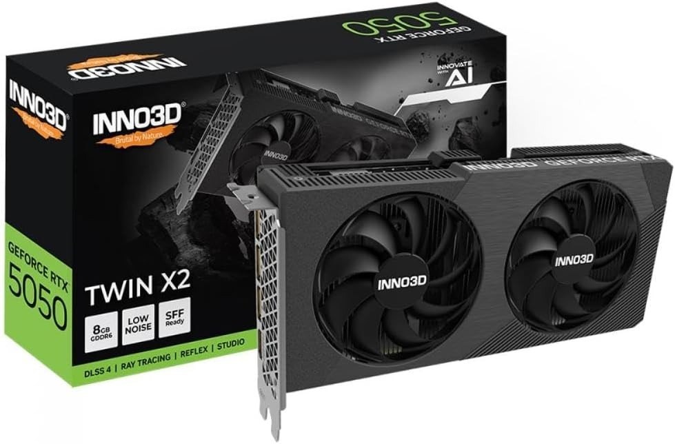 INNO3D Placa gráfica GeForce RTX 5050 Twin X2 8GB GDDR6