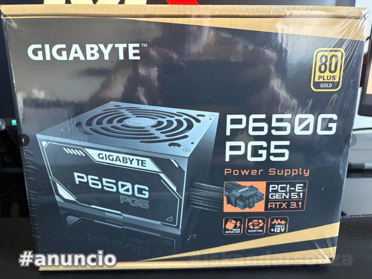 Fonte Gigabyte P650G PG5, 650W, 80 PLUS Gold, PFC Ativo, Preto - 28200-P65G5-1CBRR