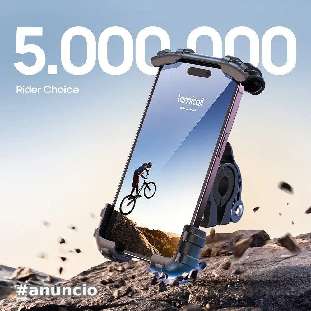Suporte Celular Lamicall Pra Guidão Moto Bicicleta Azul