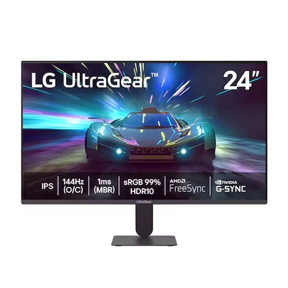 Monitor Gamer LG UltraGear 24, Full HD, 144Hz, 1ms, IPS, G-Sync, FreeSync, HDR10, Preto - 24G411A-B
