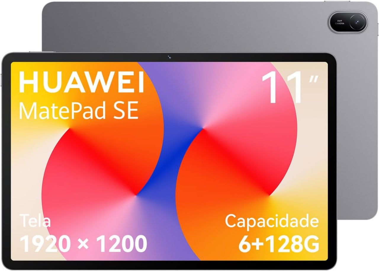 HUAWEI MatePad SE 11 - 128GB 6GB RAM - Tela 11 FullView - Bateria 7700mAh - Cinza Nebula