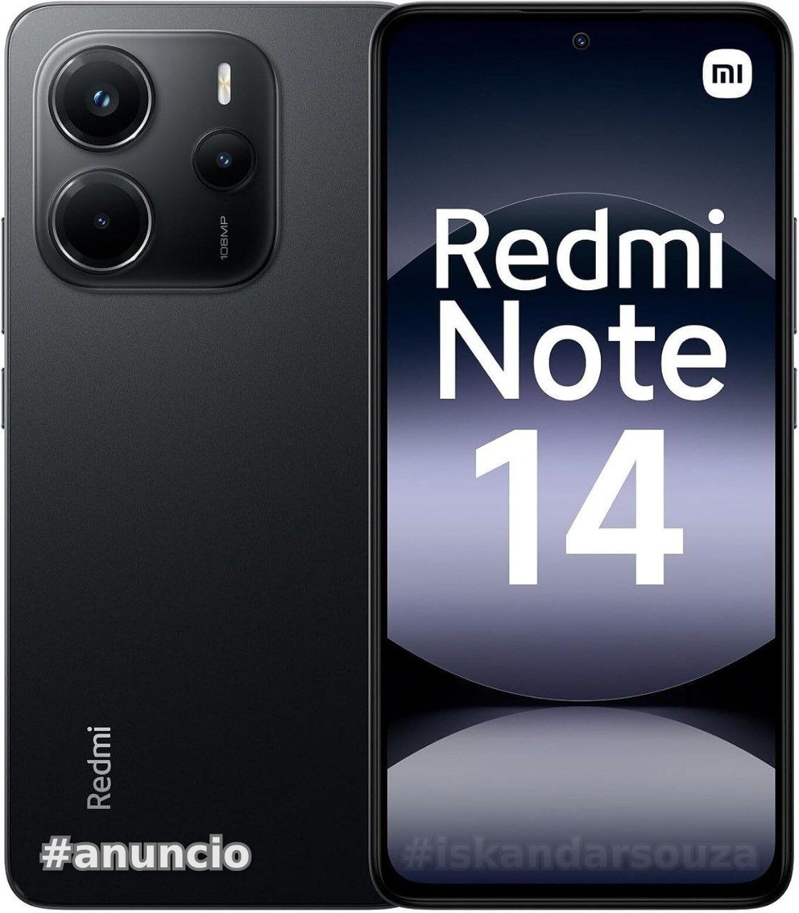 Smartphone Xiaomi Redmi Note 14 Midnight Black Preto 6GB RAM 128GB ROM