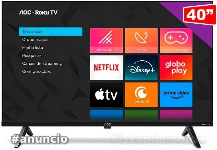 Smart TV 40 AOC Roku TV DLED Full HD 40S504578G - Bivolt