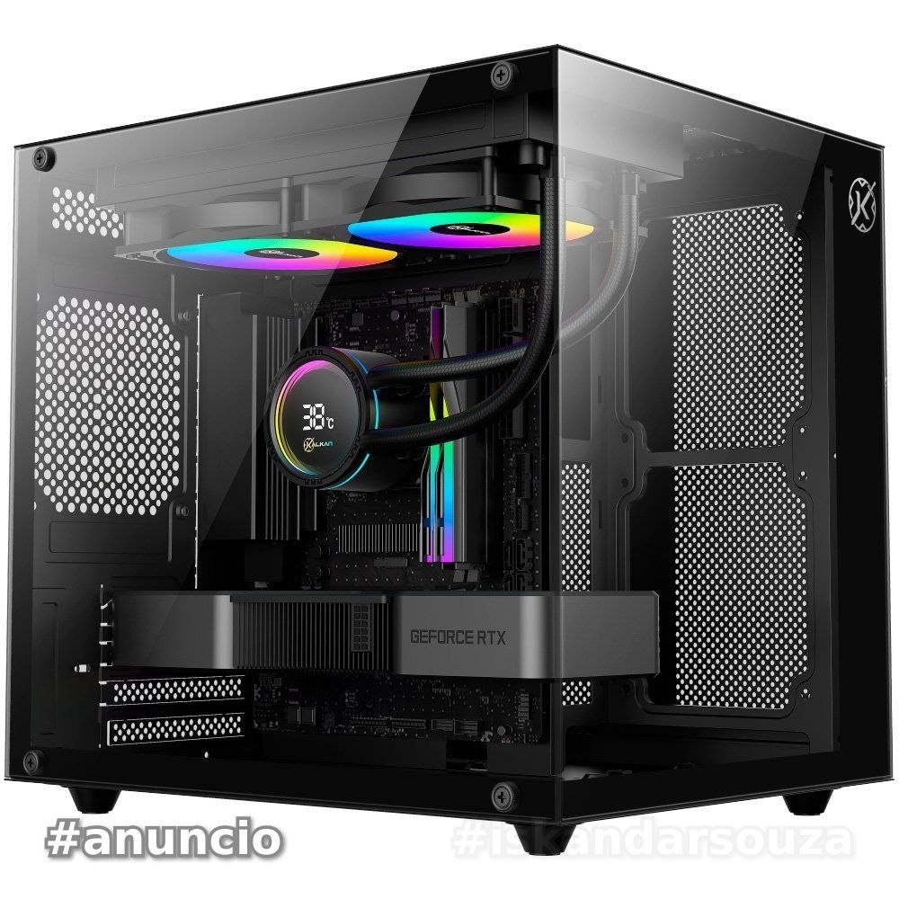 Gabinete Gamer Kalkan Midgard Lite, M-Atx, Vidro Temperado, Preto