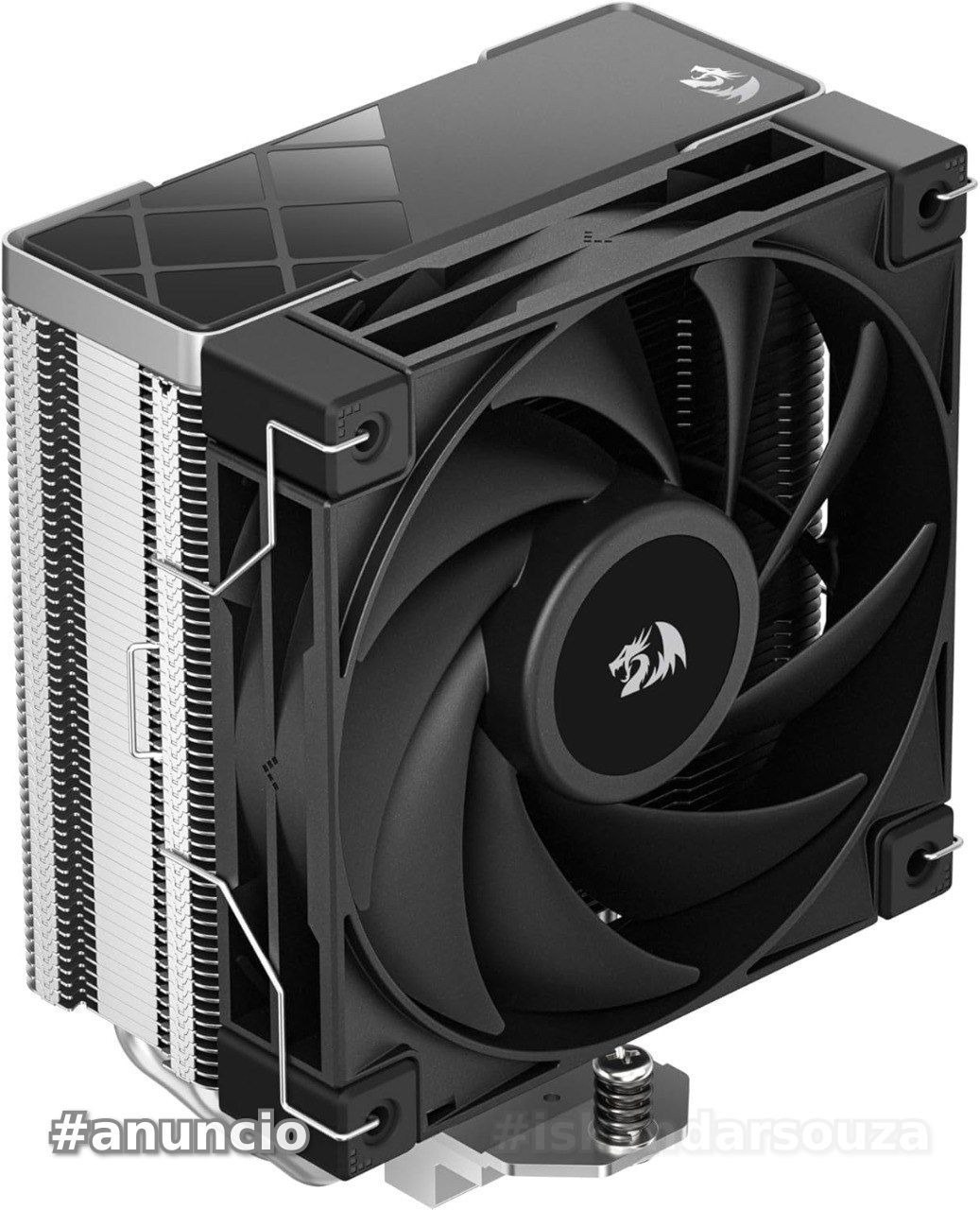AK400 Air Cooler GamerStorm X Redragon AK400 RD Preto 4 Heatpipes Fan 120 mm R-AK400-BKNNMD-AJG, basicamente o AG400 com Back Plate